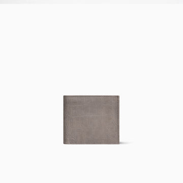 CrocVibe Grey Genuine Handmade Cow Leather Wallet
