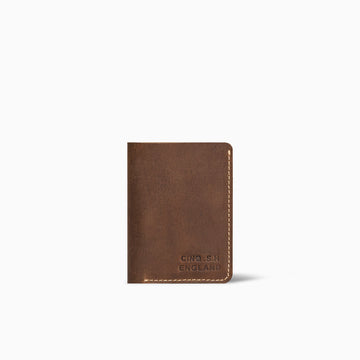 Pelevision Chocolate Brown Book Crazy Horse Wallet Hand Made Crazy Horse Leather