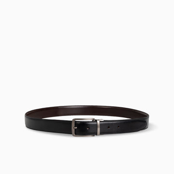 Ascot Black/Brown Handmade Buff Leather Belt For Men