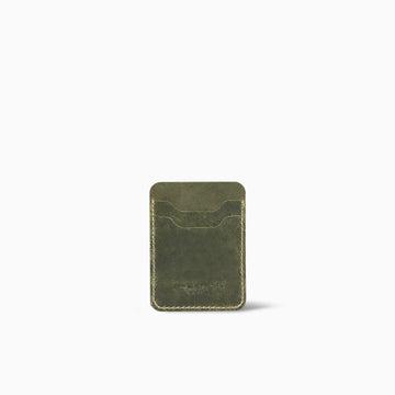 Theirrytactic Olive Green Smart Card Holder Hand Made Cow Leather