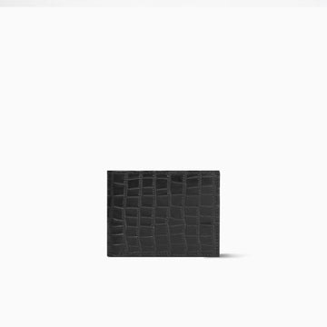 CrocVibe Black Handmade Cow Leather Wallet For Men