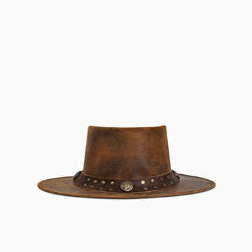King Bron Brown Australian Hat Hand Made Butt Leather For Women