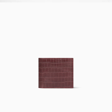 CrocVibe Burgundy Handmade Cow Leather Wallet For Men