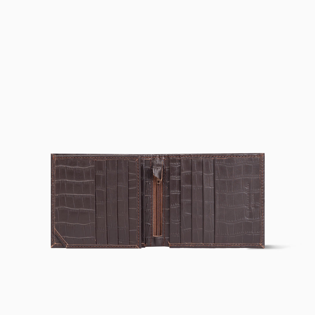 CrocVibe Dark Brown Genuine Handmade Cow Leather Wallet For Men