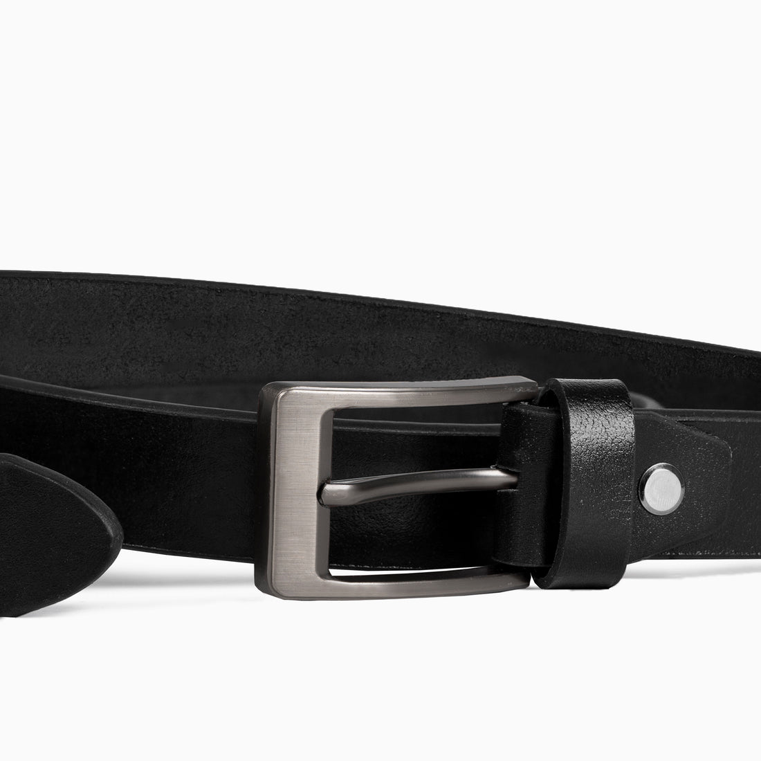 Silverstone Spirit Black Hand Made Buff Leather Belt