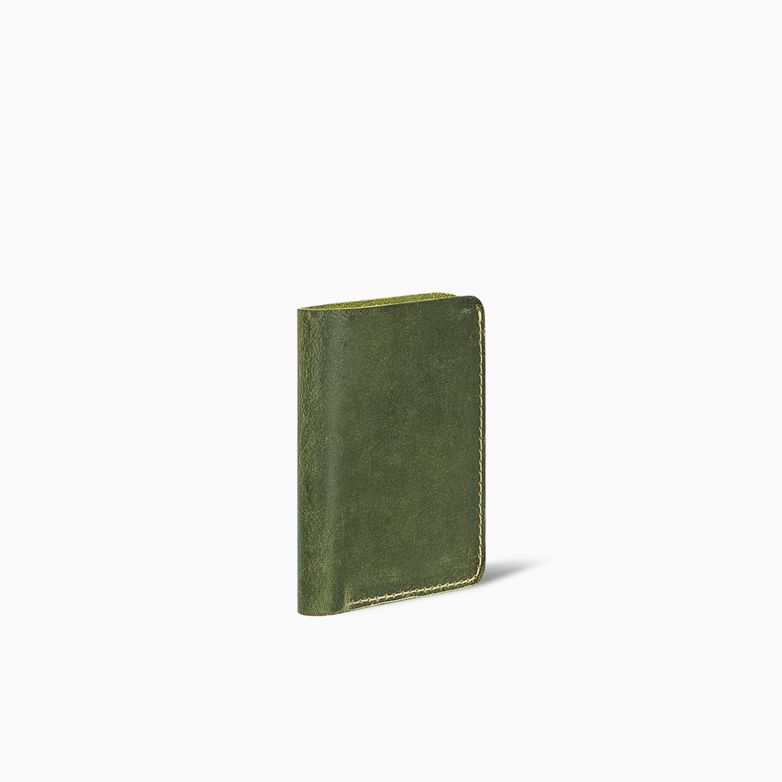 Gullitvibe Olive Green Book Crazy Horse Wallet Hand Made Crazy Horse Leather
