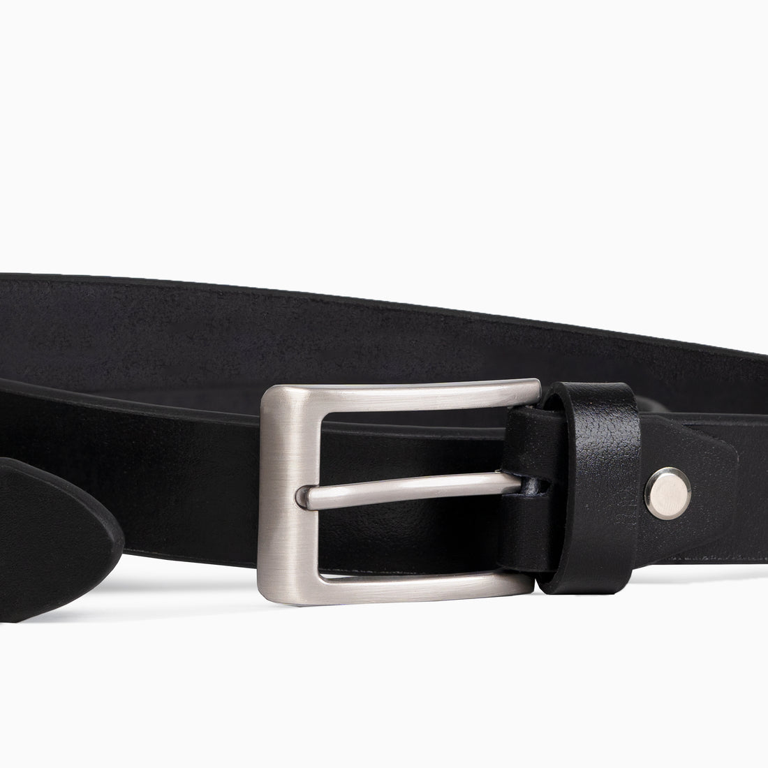 Indy Power Black Hand Made Buff Leather Belt For Women