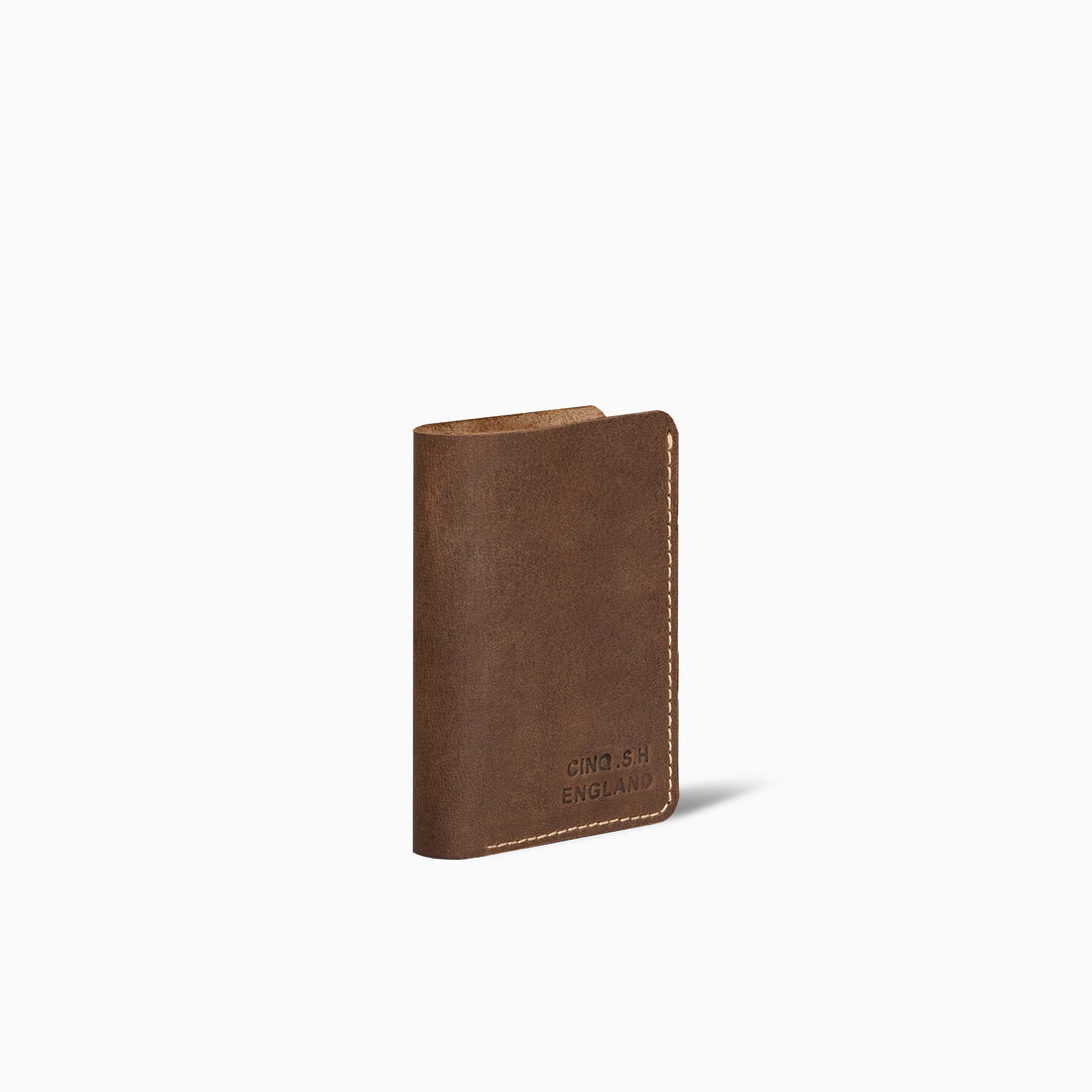 Pelevision Chocolate Brown Book Crazy Horse Wallet Hand Made Crazy Horse Leather