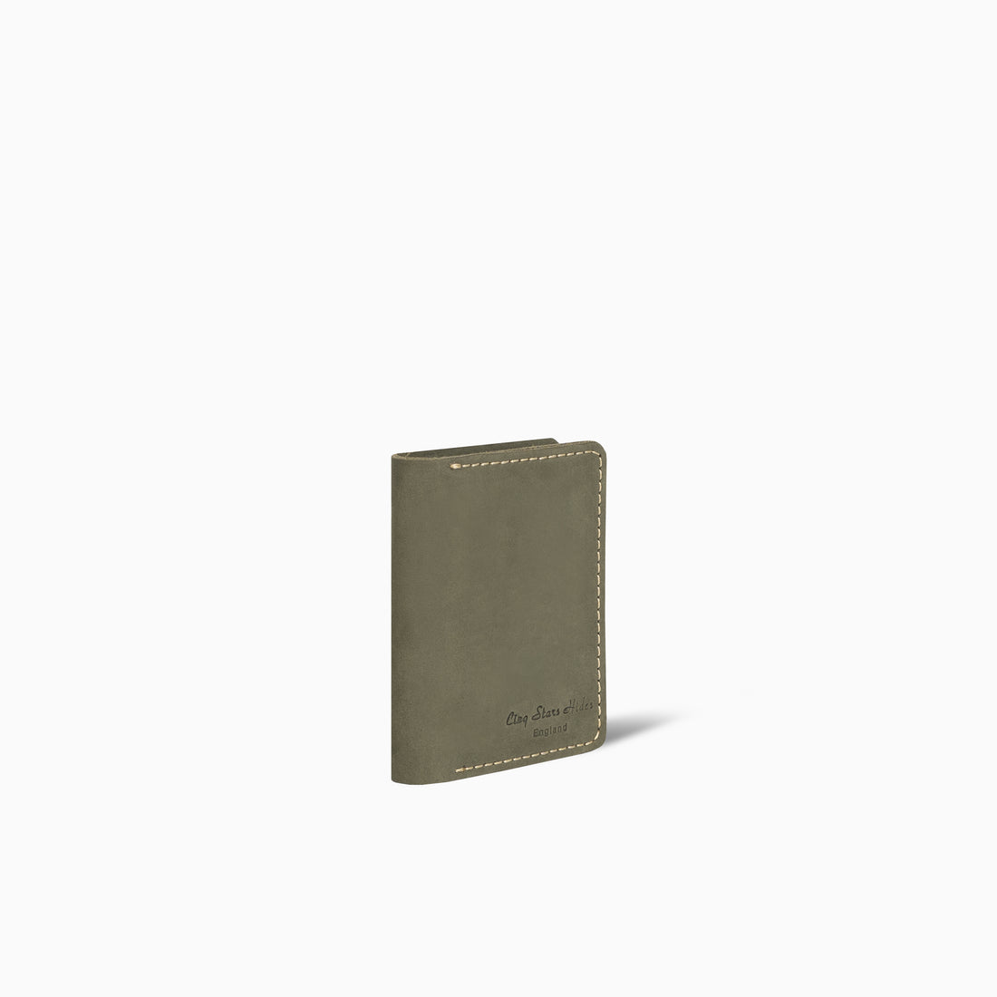 Cr7vibe Olive Green Book Card Holder Hand Made Cow Leather