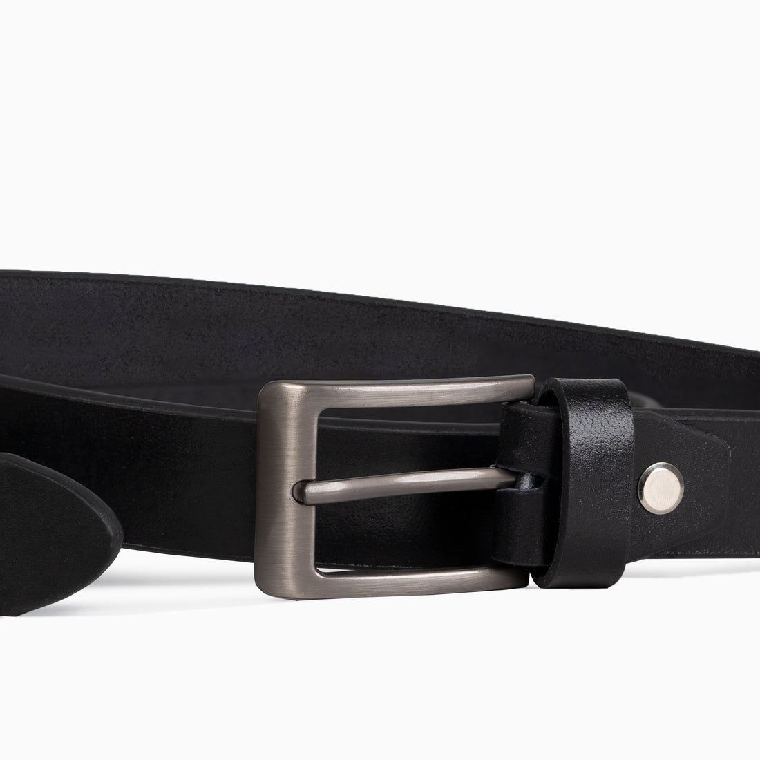 Berlin Black Hand Made Buff Leather Belt For Women