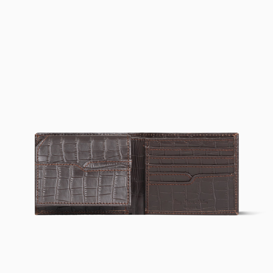CrocGuard  Brown Leather Wallet for Men