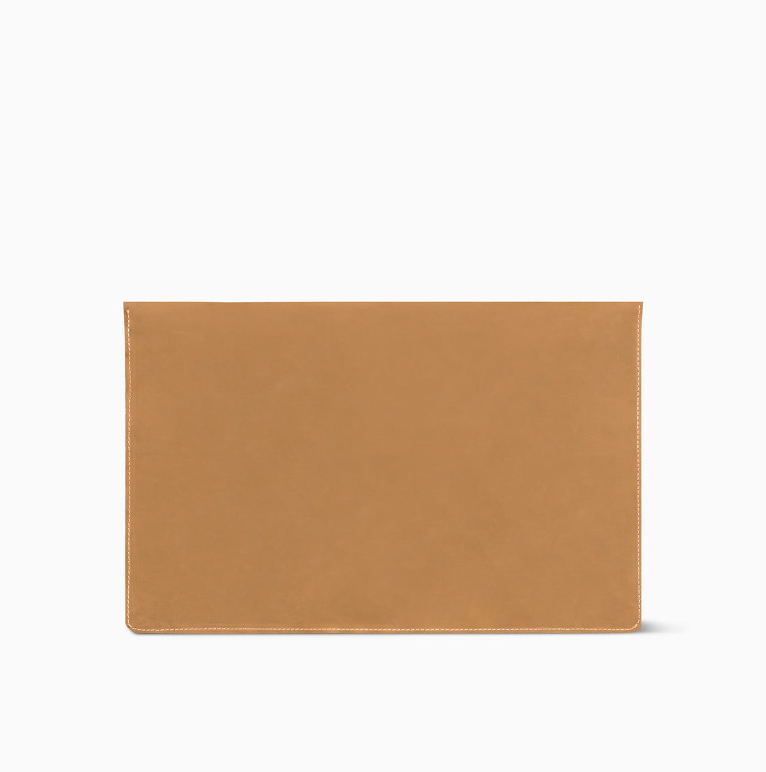 Broad Flow Light Tan Laptop Sleeve Hand Made Cow Leather