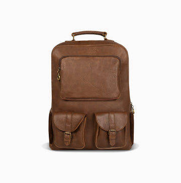 Brown Backpack Cow Leather Bag