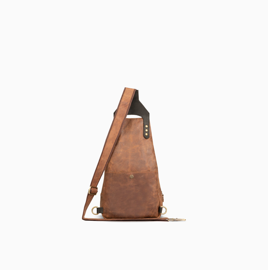 Arctic Drift Dark Tan Shoulder Bag Hand Made Cow Leather