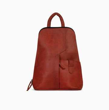 Red Back pack Cow Leather Bag