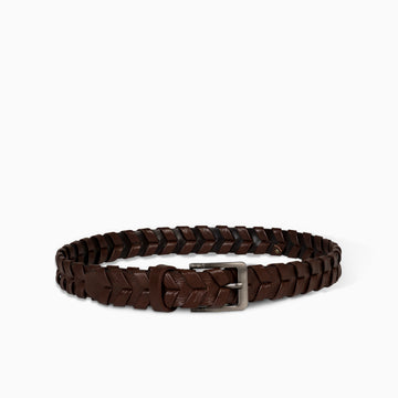 Spa-Francorchamps Chocolate Brown Hand Made Buff Leather Belt For Women