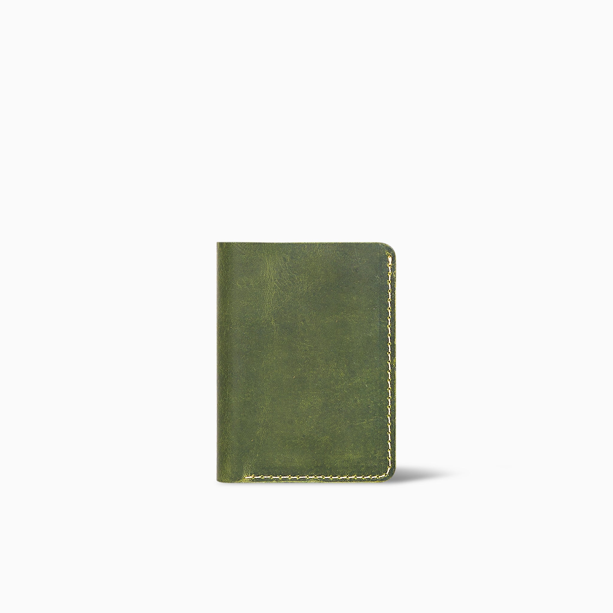 Gullitvibe Olive Green Book Crazy Horse Wallet Hand Made Crazy Horse Leather