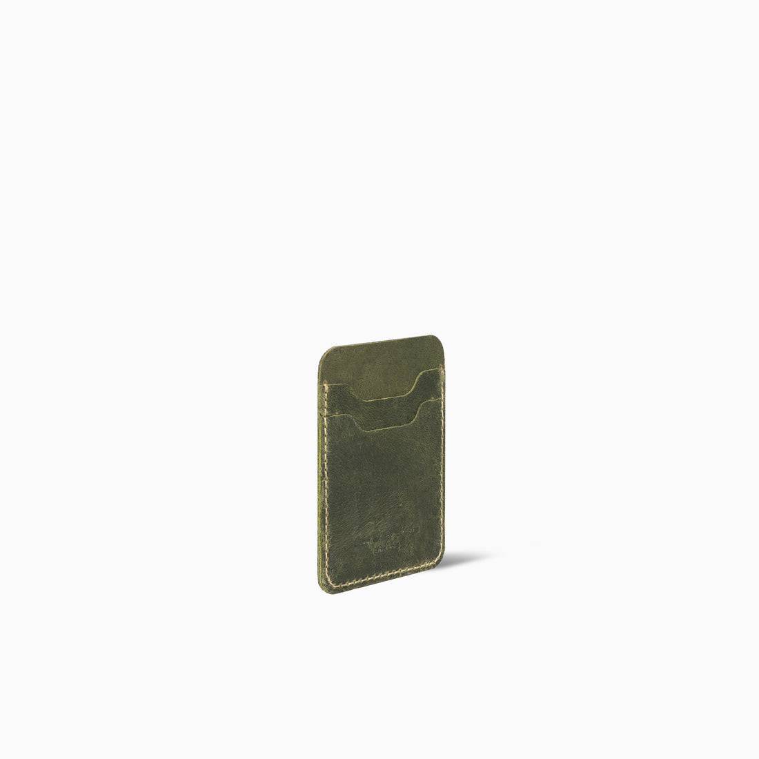 Theirrytactic Olive Green Smart Card Holder Hand Made Cow Leather